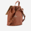 Sac à dos rouge brique en liège pour femme