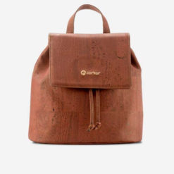 Sac à dos rouge brique en liège pour femme