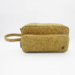 Trousse de toilette couleur nature en liège pour homme et femme