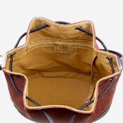 Sac épaule rouge brique en liège pour femme