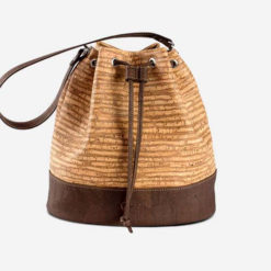 Sac épaule zèbre nature en liège pour femme