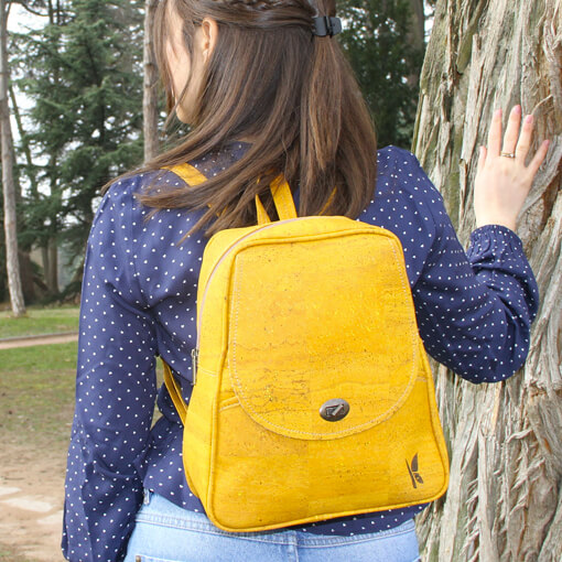 Sac a sales main jaune moutarde