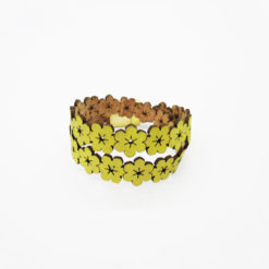 Bracelet jaune citron en liège pour femme