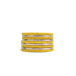 Bracelet jaune citron en liège pour femme