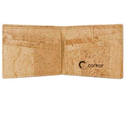Portefeuille couleur nature en liège pour homme