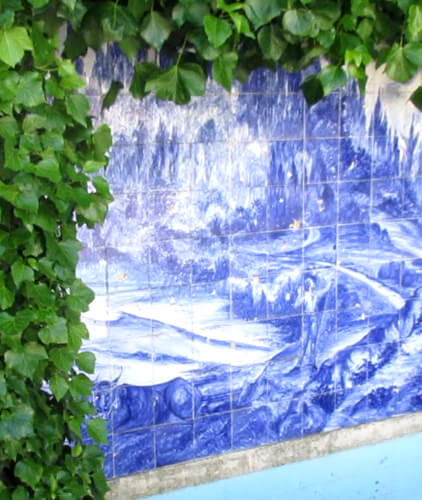 Une photo d'azulejos, ensemble de carreaux bleus