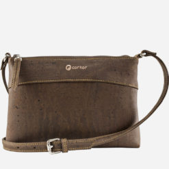 Petit sac épaule marron en liège pour femme