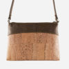 Petit sac épaule naturel et marron en liège pour femme