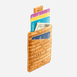 Porte cartes zébra en liège pour homme