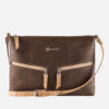 Petit sac épaule marron en liège pour femme