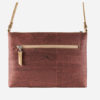 Petit sac épaule rouge brique en liège pour femme