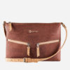Petit sac épaule rouge brique en liège pour femme