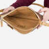 Petit sac épaule rouge brique en liège pour femme