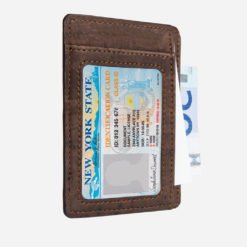 Porte-cartes marron en liège mixte