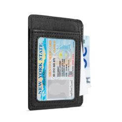 Porte-cartes noir en liège mixte