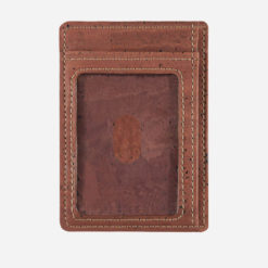 Porte-cartes rouge brique en liège mixte