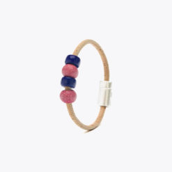 Bracelet rose bonbon en liège pour enfant