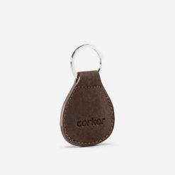 Porte-clés marron en liège pour femme et homme