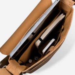 Sac épaule naturel en liège pour homme