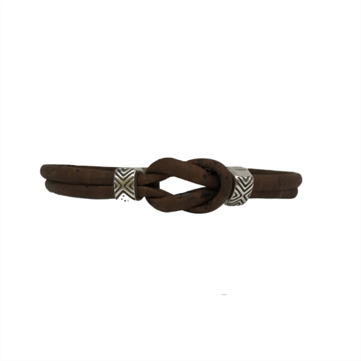 Bracelet marron en liège pour homme