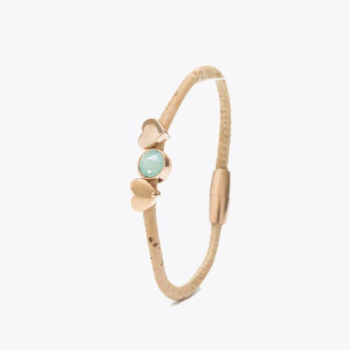 bracelet bleu en liège pour femme